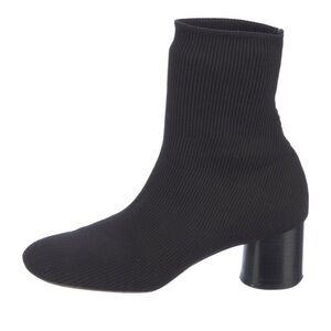 Vince Black Textured Heeled Boots